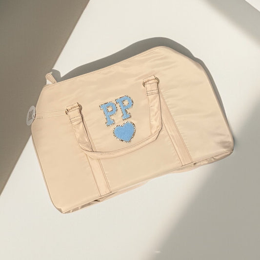 Ready to send nude travel bag ‘PP 🩵’ baby blue